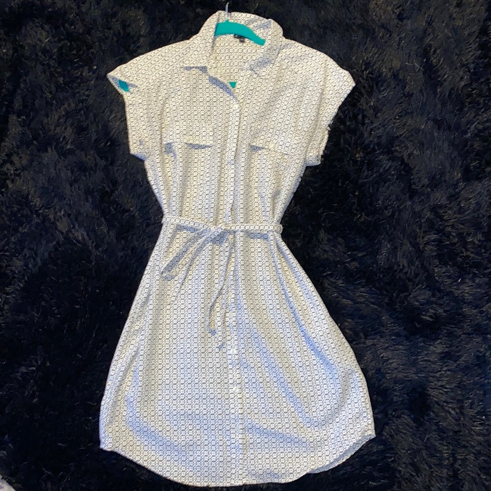 Express knee length dress with tie waist